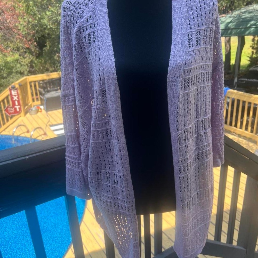 Lavender Knit Cardigan med